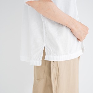 リネン RINEN 40/1ボイルガーゼ半袖ラグランスタンドカラーシャツ(R34206)全4色【レターパックプラス可】