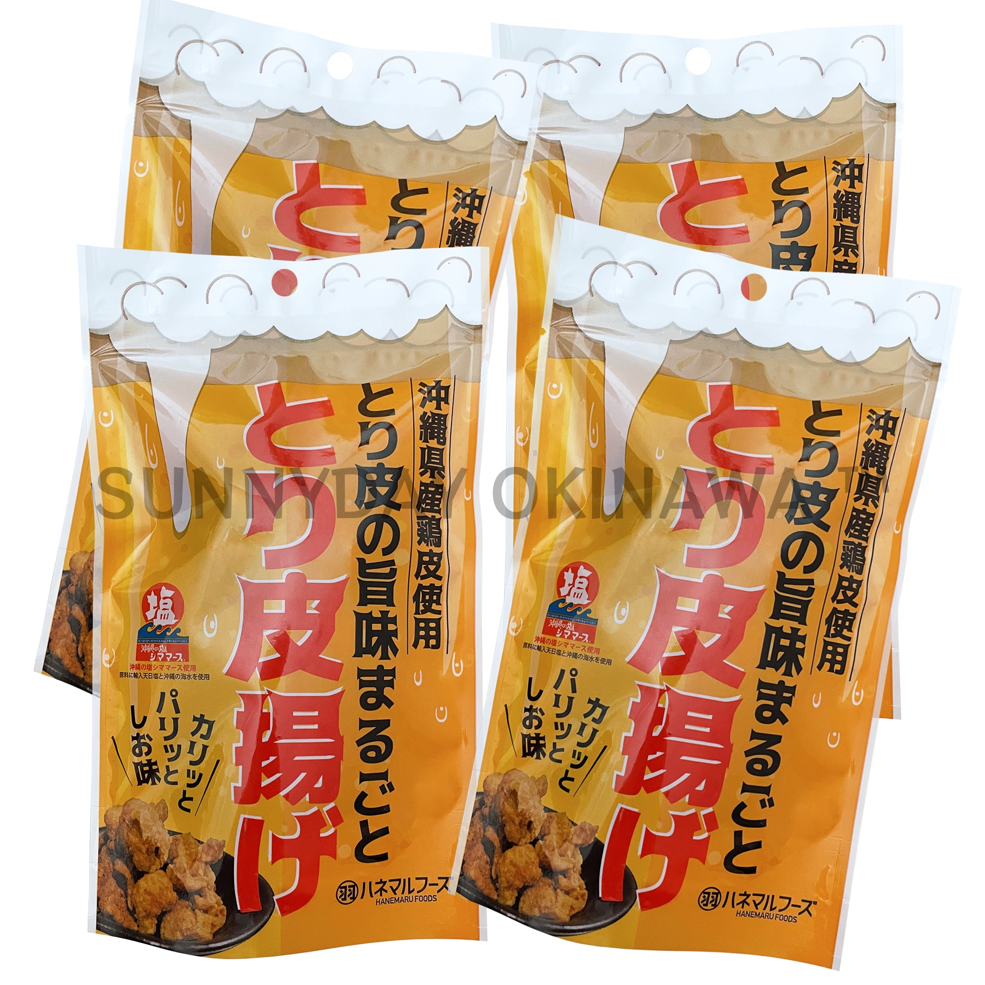 とり皮揚げ 50g 4袋 ハネマルフーズ 沖縄県産鶏皮使用 | サニーデイ