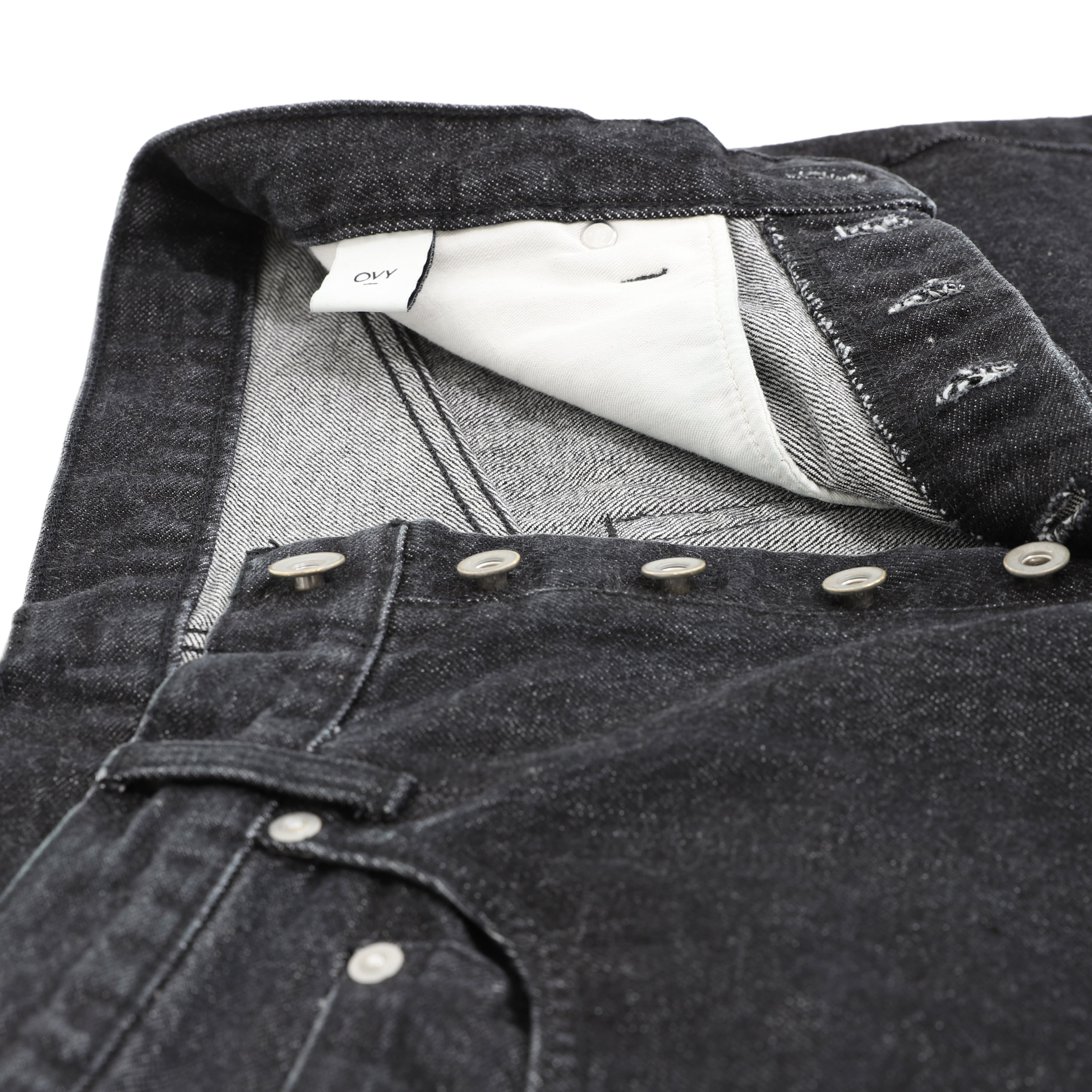 OVY Japan Black Washed Denim Pants Lsize - デニム/ジーンズ