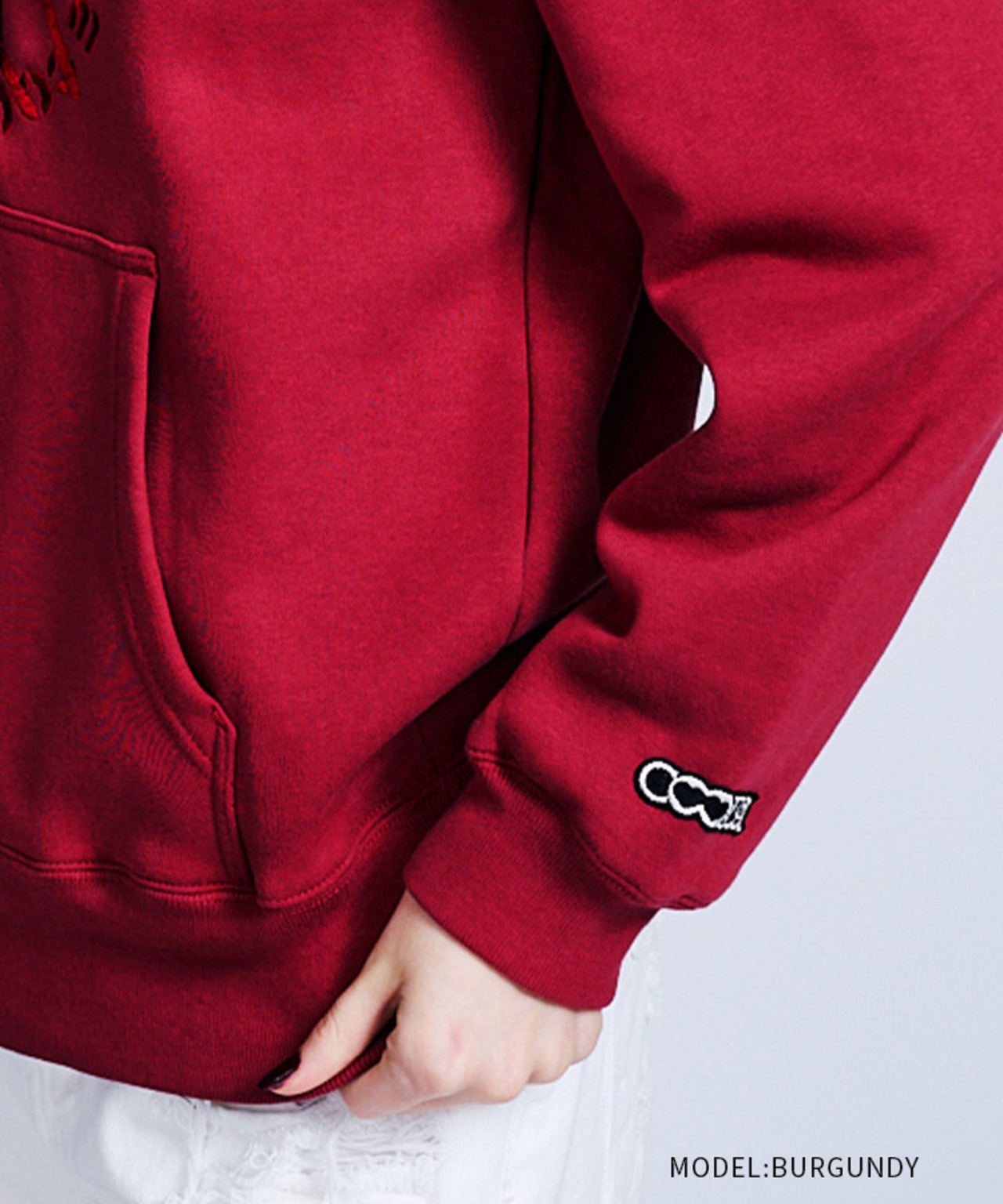 COOLAバンビエンブロイダリーフーディー (BURGUNDY)　CQ-47112