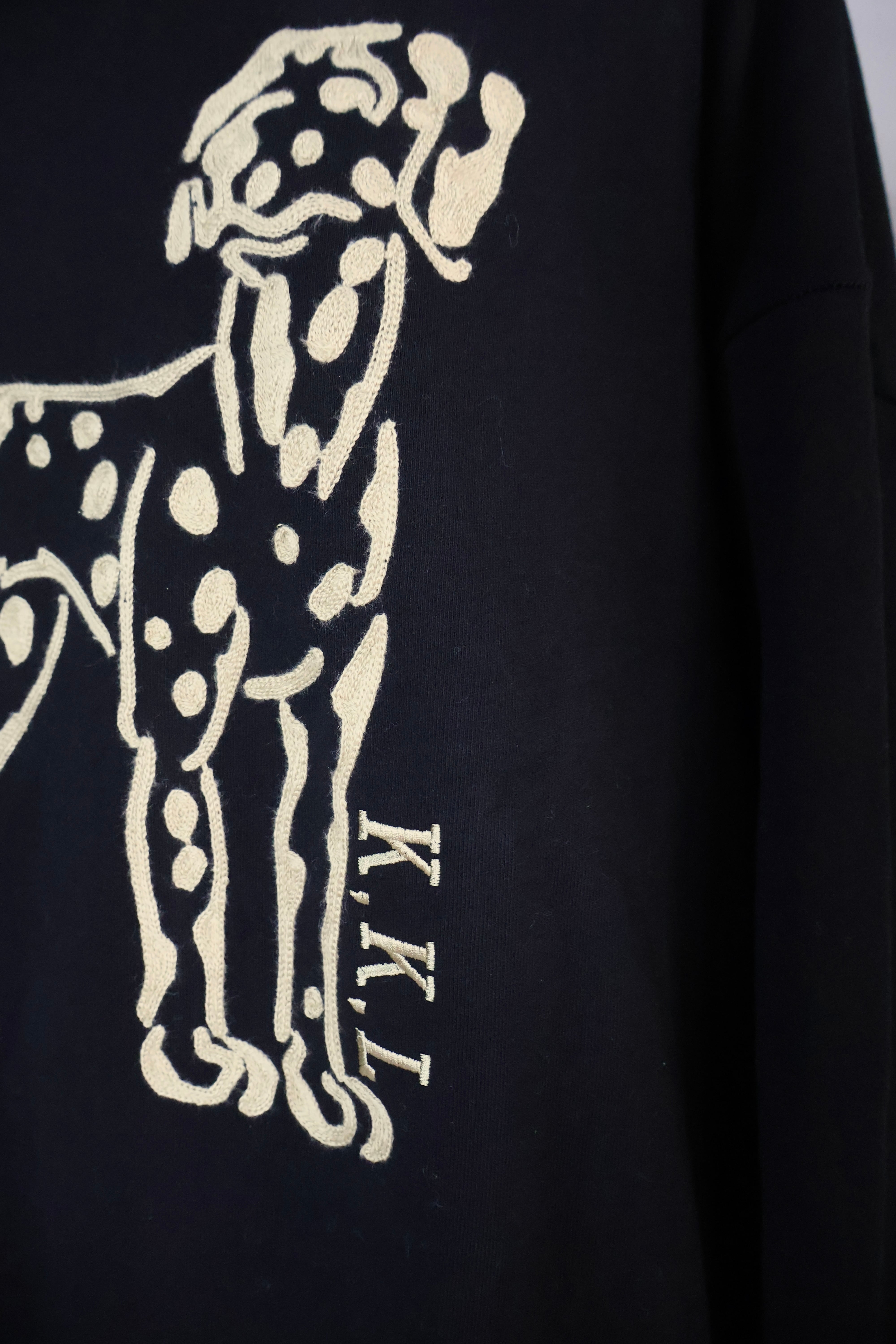 NEW！裏毛クルーダルメシアン刺繍ロング【12507-306-10】2025AW