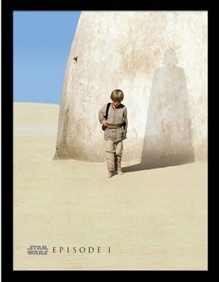 スターウオーズ EP1 スカイウオーカー 木製フレーム付ポスター 43cmX33cm