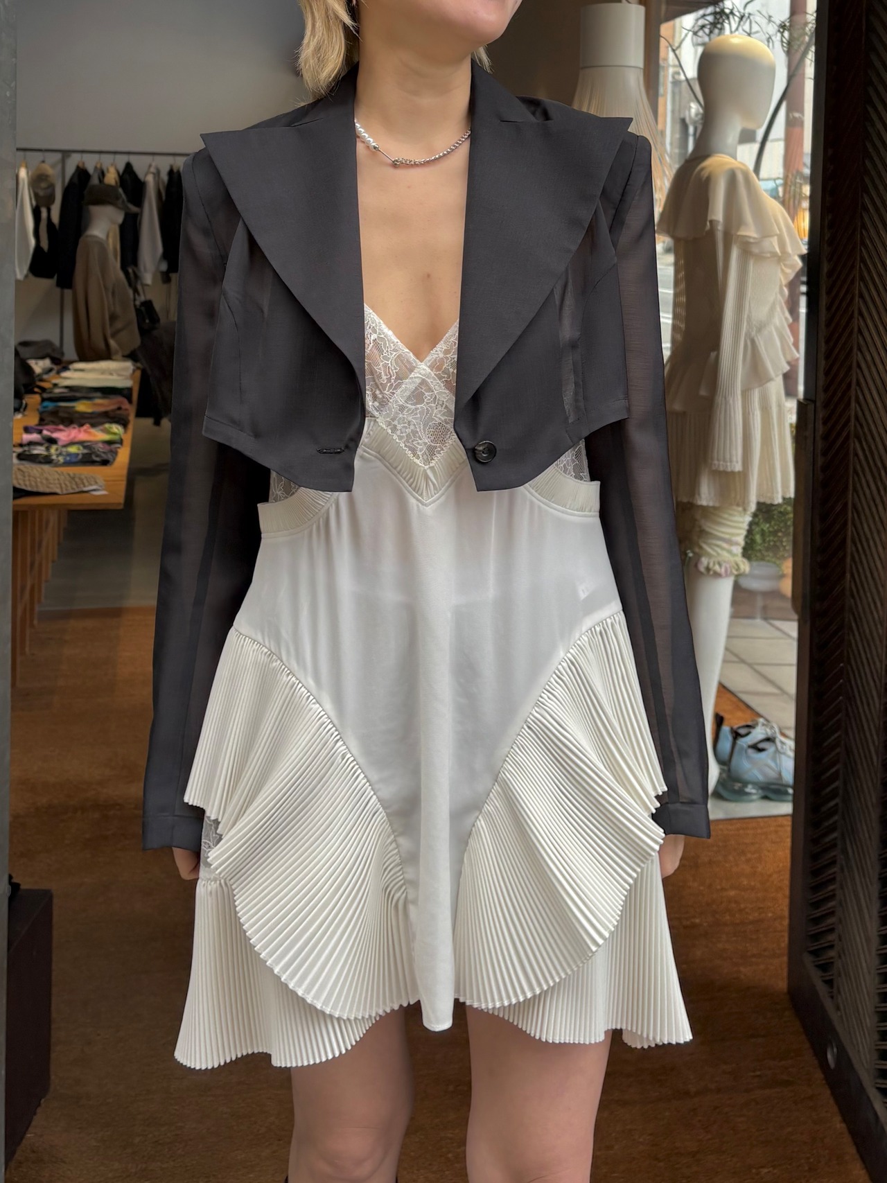 【26SS】FETICO フェティコ / シアーテーラードジャケット / 3WAY SHEER TAILORED JACKET - 9