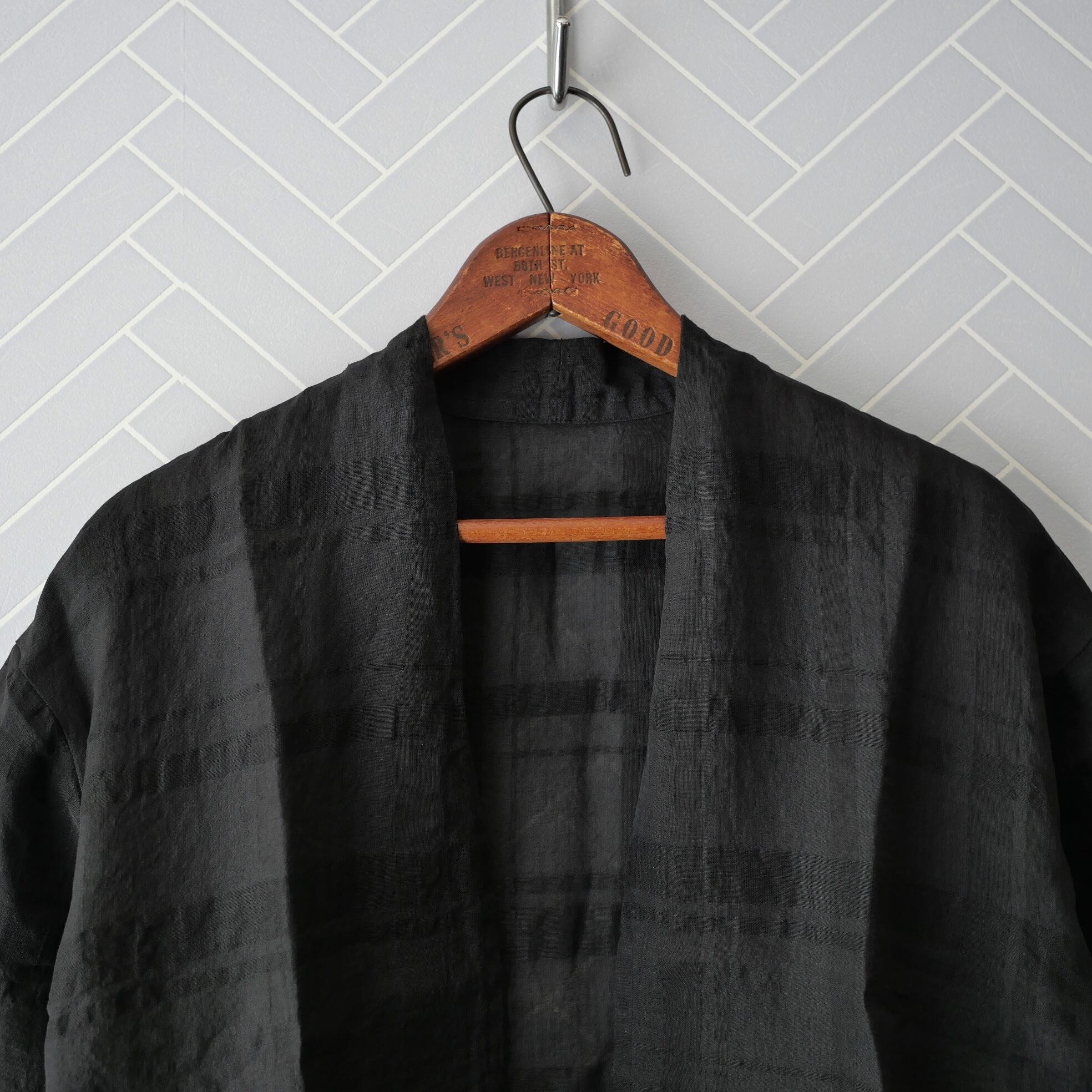 evam eva linen ramie robe black | Cieloazulmat