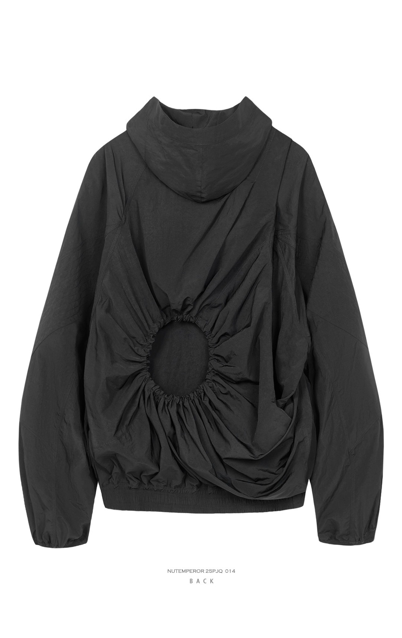 NUTEMPEROR Quip Project 014 Asymmetrical Drawstring Hoodie