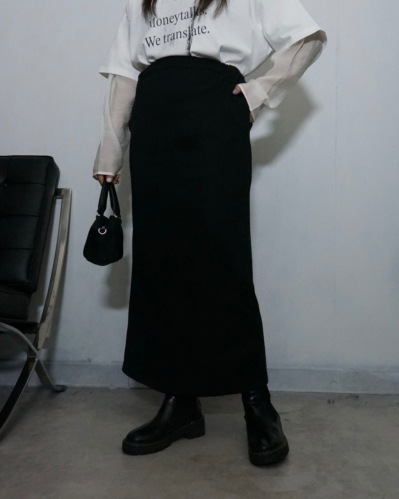 【セットアップ】ダブルフェイスストレッチSK×ダブルフェイブルゾンJK/ブラック