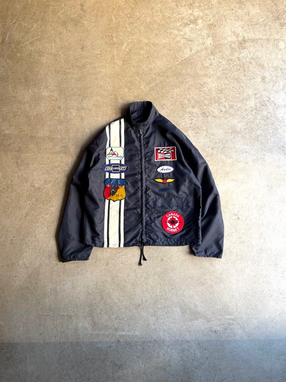 70's-80's ZIPUP NYLON RACING JACKET