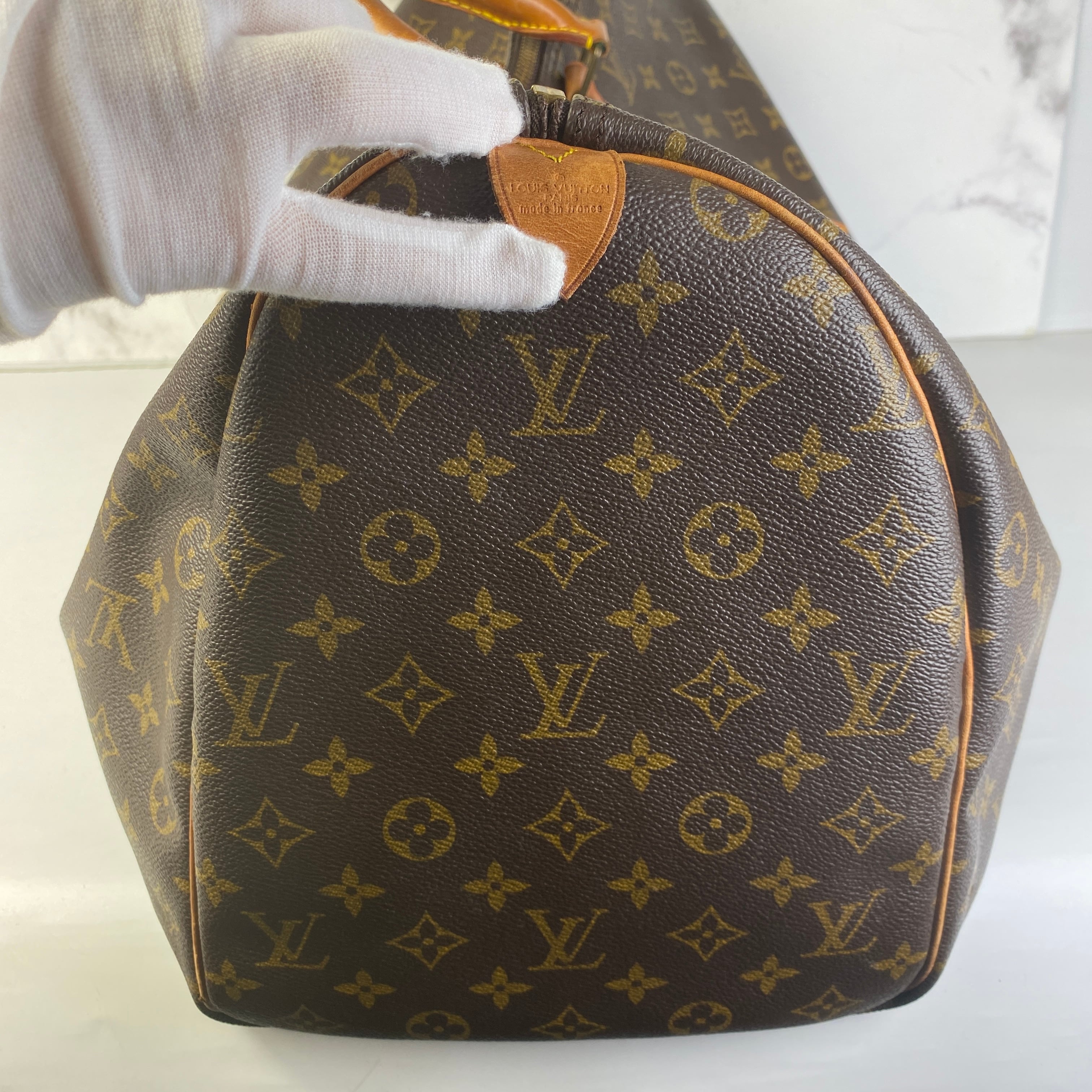 LOUIS VUITTON ルイヴィトン PVC ボストンバッグ ベージュ A LOUIS VUITTON ルイヴィトン PVC ボストンバッグ ベージュ A