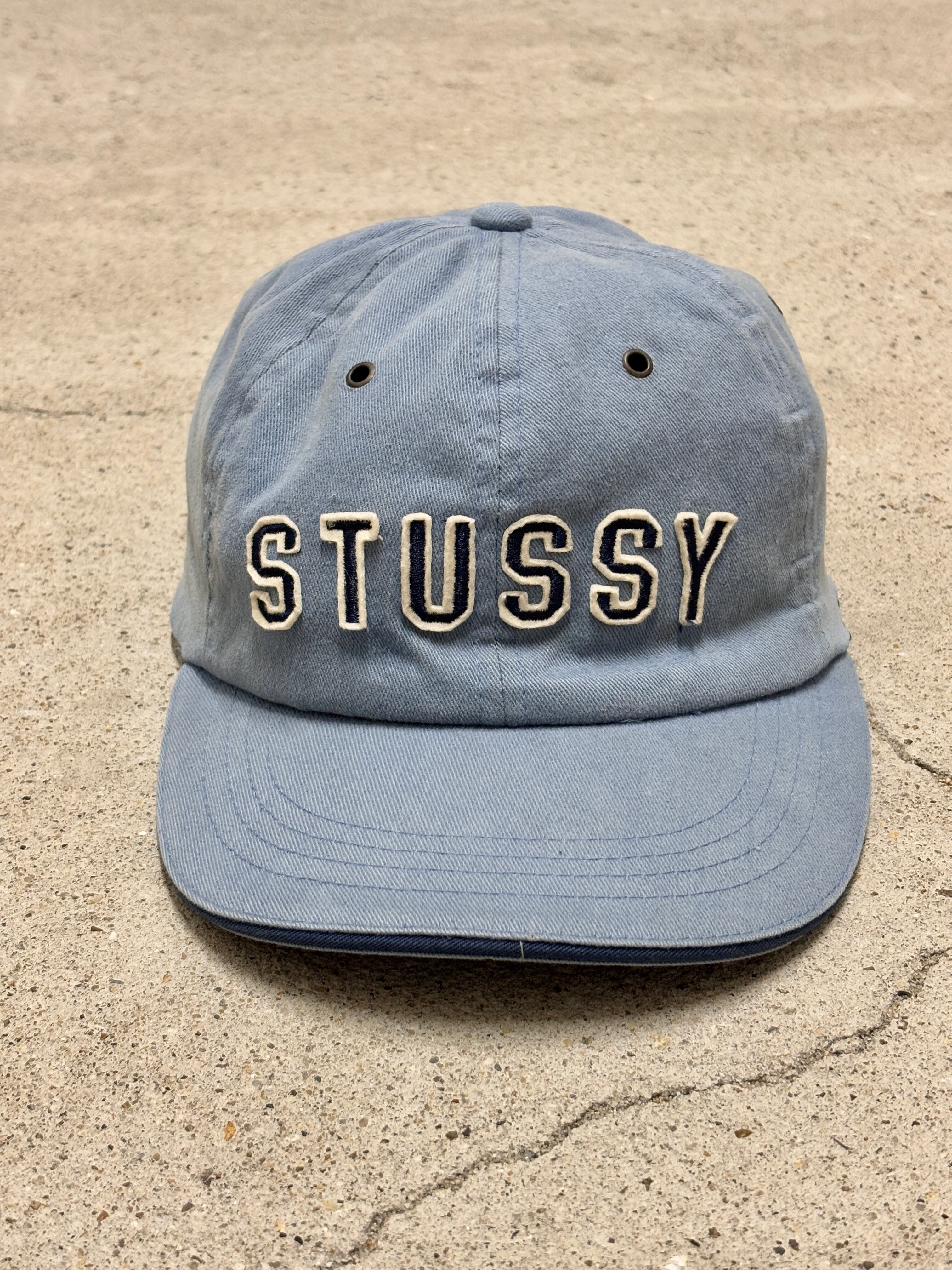 90～00s OLD STUSSY Logo patch Cap/紺タグ/S-M/ロゴパッチキャップ/6