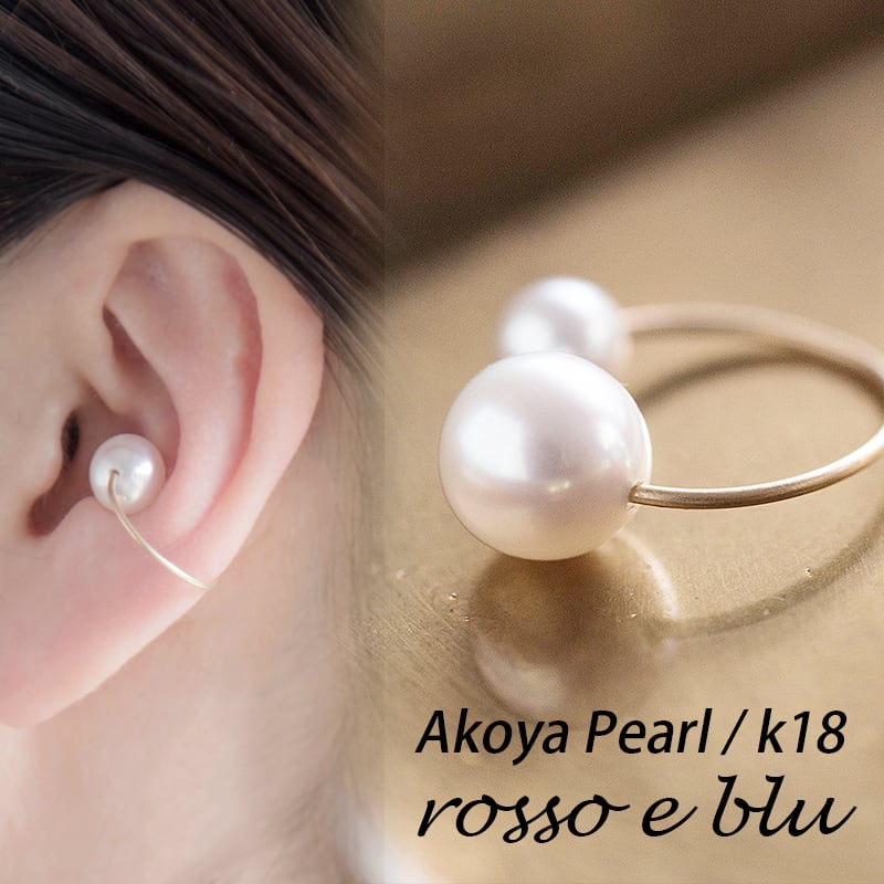 パール ピアス k18 イヤーカフ