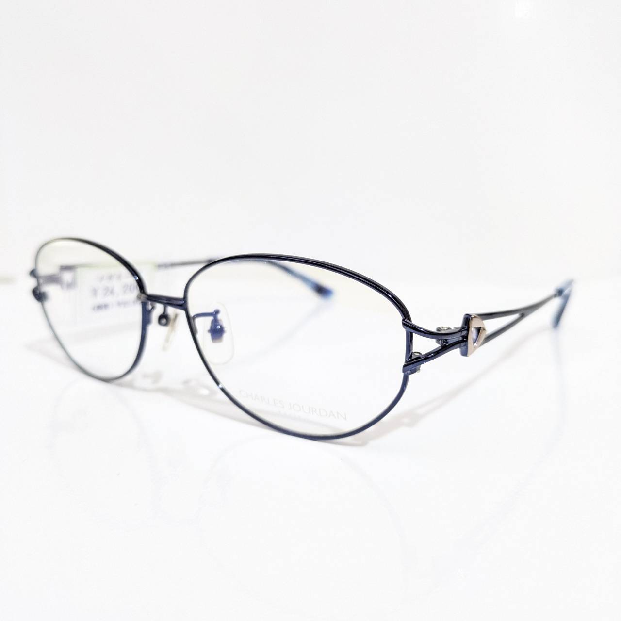 【CHARLESJOURDAN】オーバルメタルフレーム ネイビー