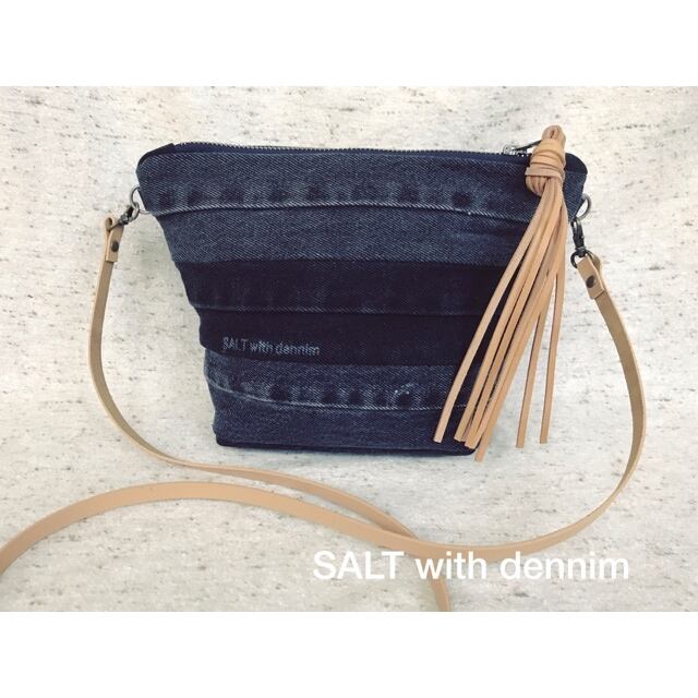 BlackDenimボーダーショルダーポーチ No.3552