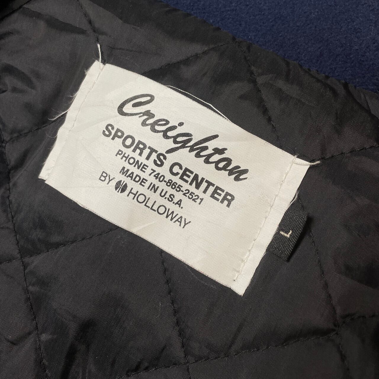 USA製 Holloway ホロウェイ ウールスタジャン レザー切り替え メンズL