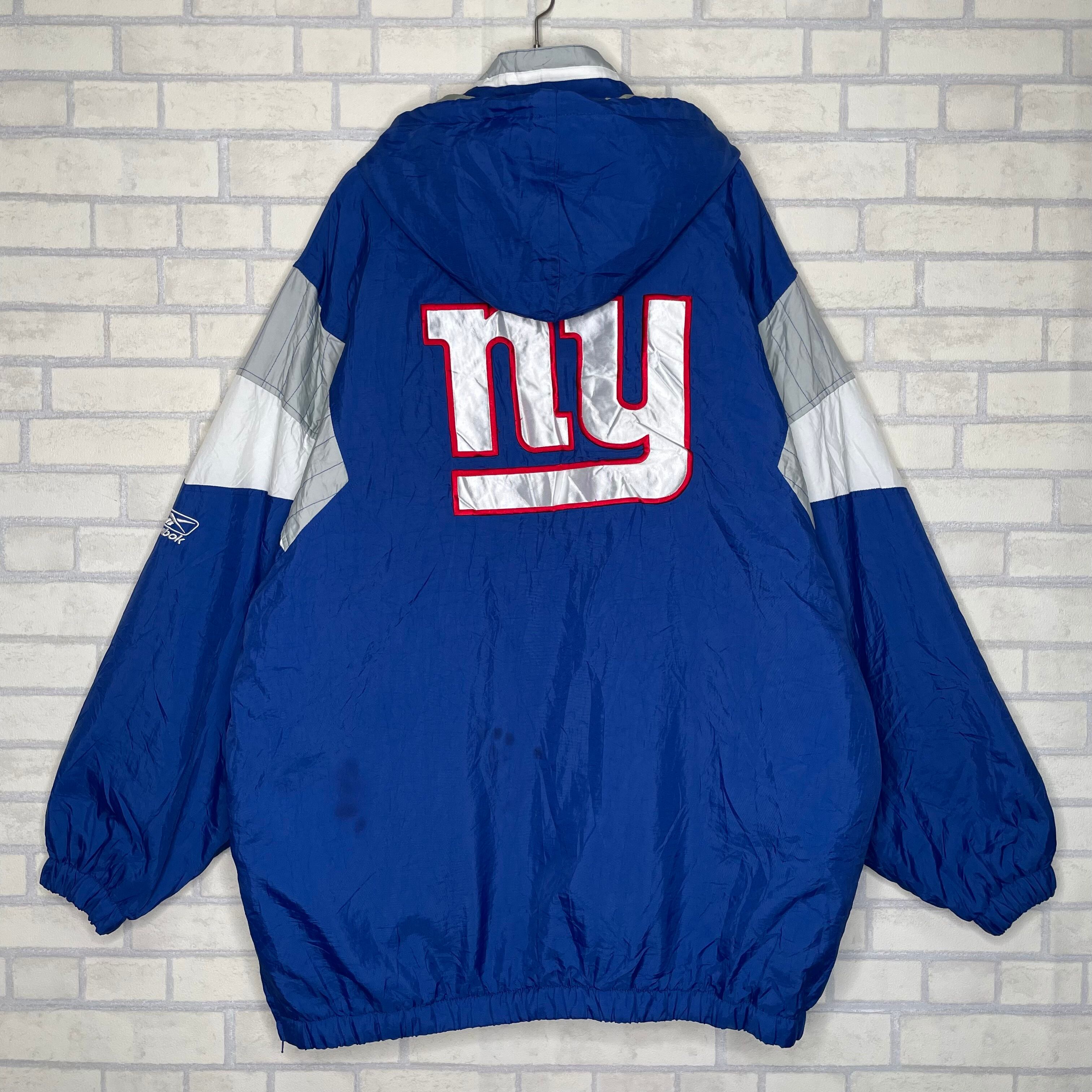 NFL × Reebok 中綿ナイロンジャケット 2XL ハーフジップ GIANTS 