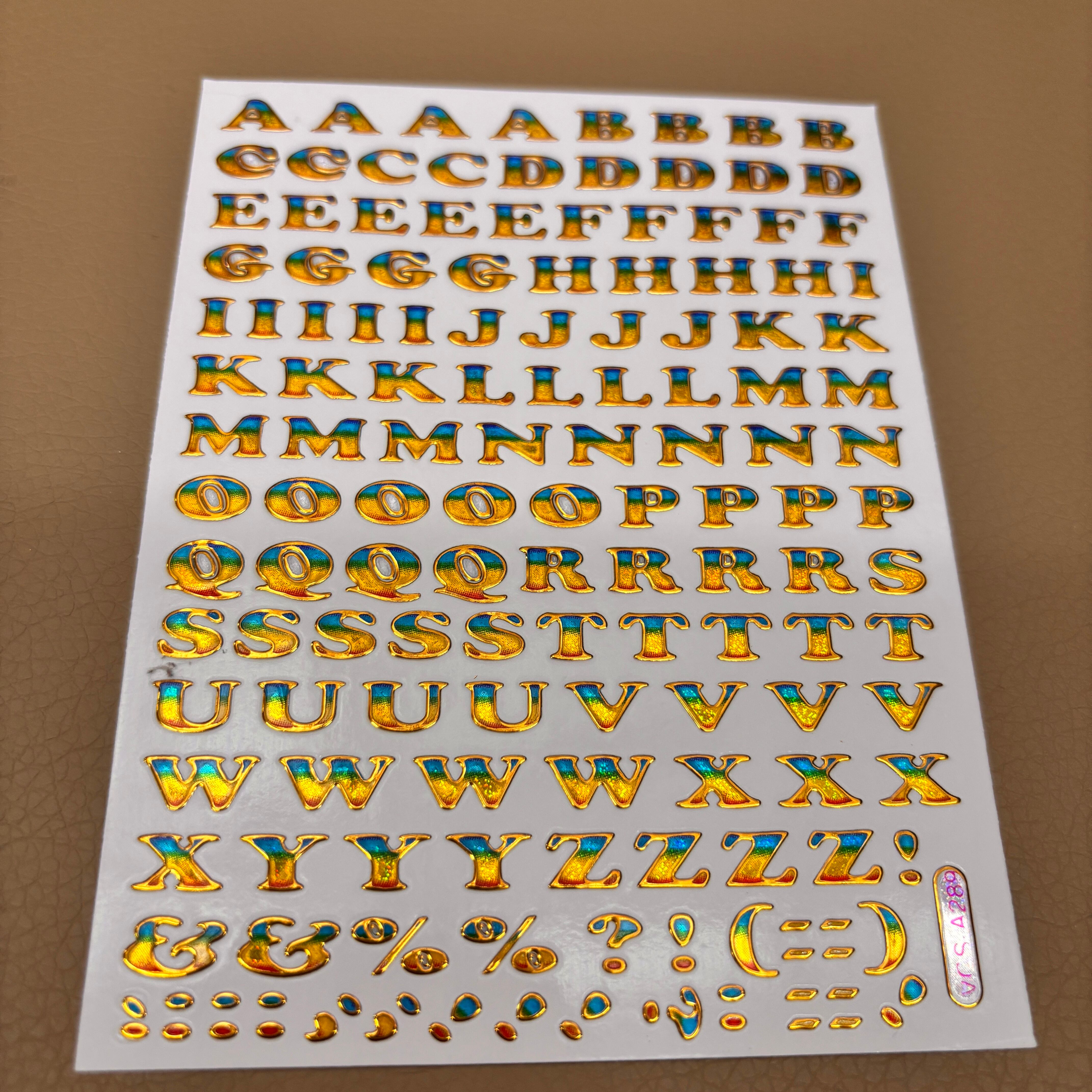 99 アルファベット・グラデーション レトロキラキラシール VCS-A289 VCS01