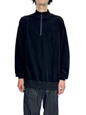 【Graphpaper】Pique Velour Jersey Half Zip Sweatshirt