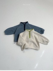 〖取寄〗韓国子供服 / 26winter / minirobe / ツートンフリースハーフジップ / キッズ *S~XL*