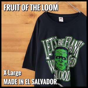 【FRUIT OF THE LOOM】フランケンシュタイン イラスト プリント 半袖 Tシャツ XL ビッグサイズ US古着