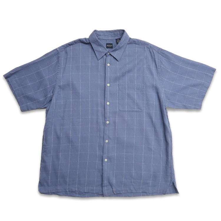 Polo Ralph Lauren CLAYTON 開襟 半袖シャツ ブルー 青 USA製 