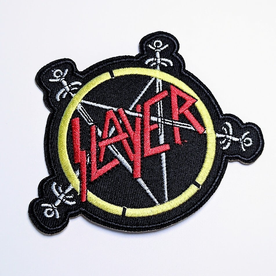 送料無料！ ★刺繍アイロンワッペン★【 SLAYER  ( スレイヤー )】 〚アメリカン雑貨 アメトイ〛