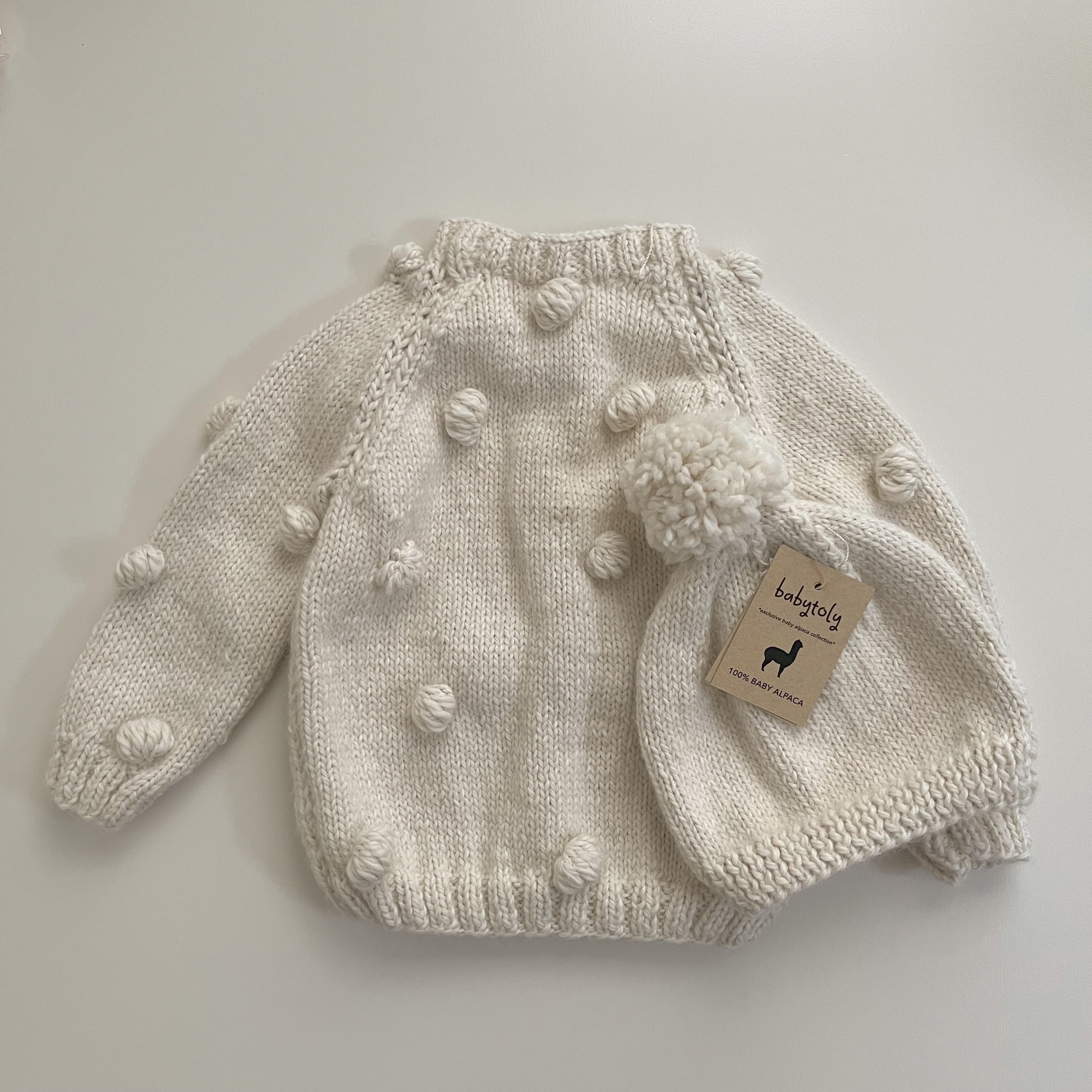 babytoly popcorn sweater  1-3Y Beige