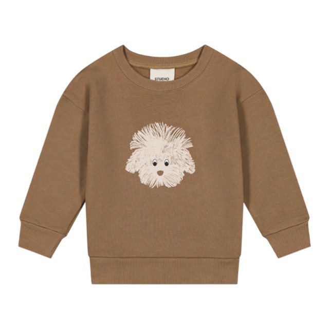 STUDIO BOHEME / BART SWEAT-SHIRT  / MOCHA / one DOG / 18m-24m