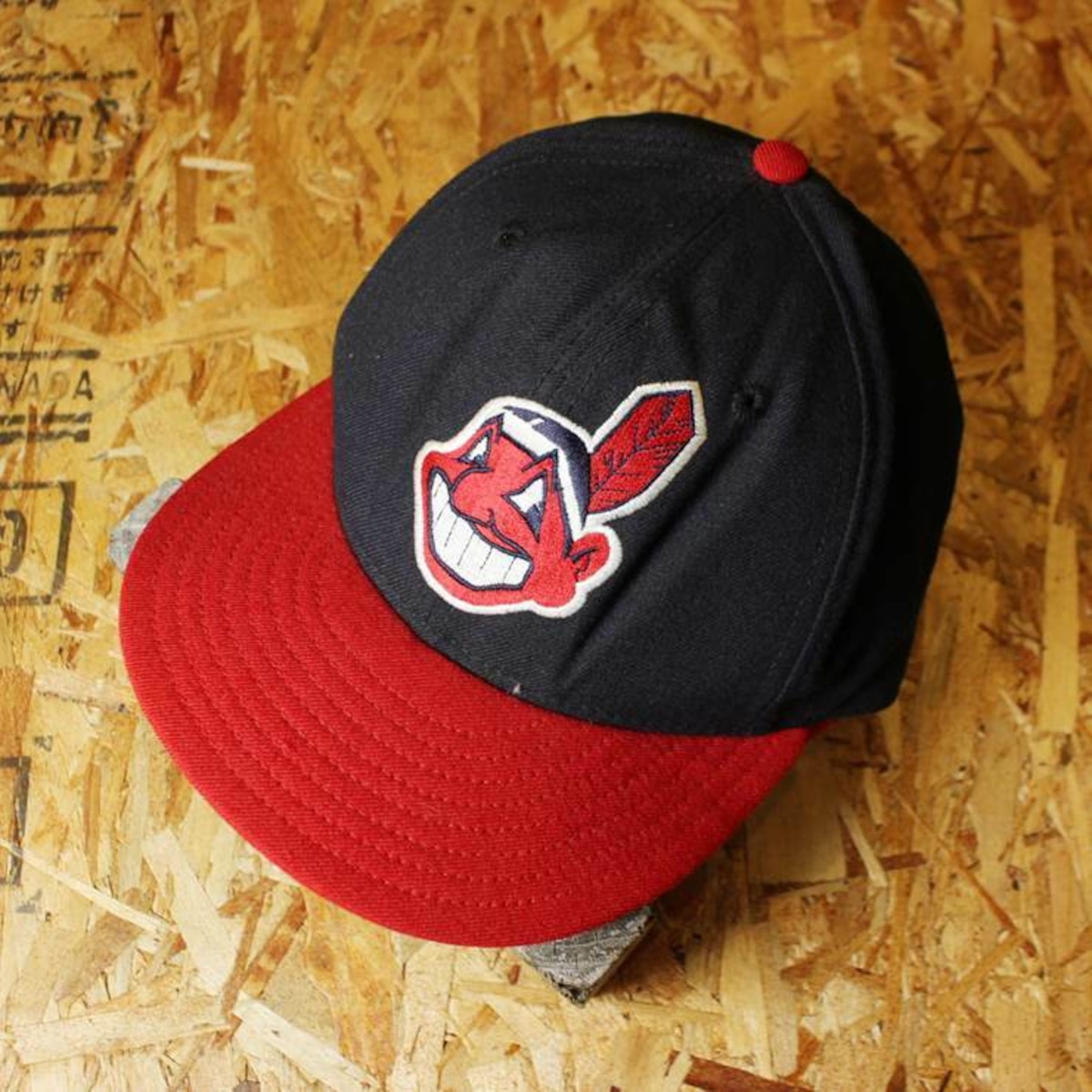 80s-90s USA製 New Era ニューエラ キャップ 帽子 Cleveland Indians 