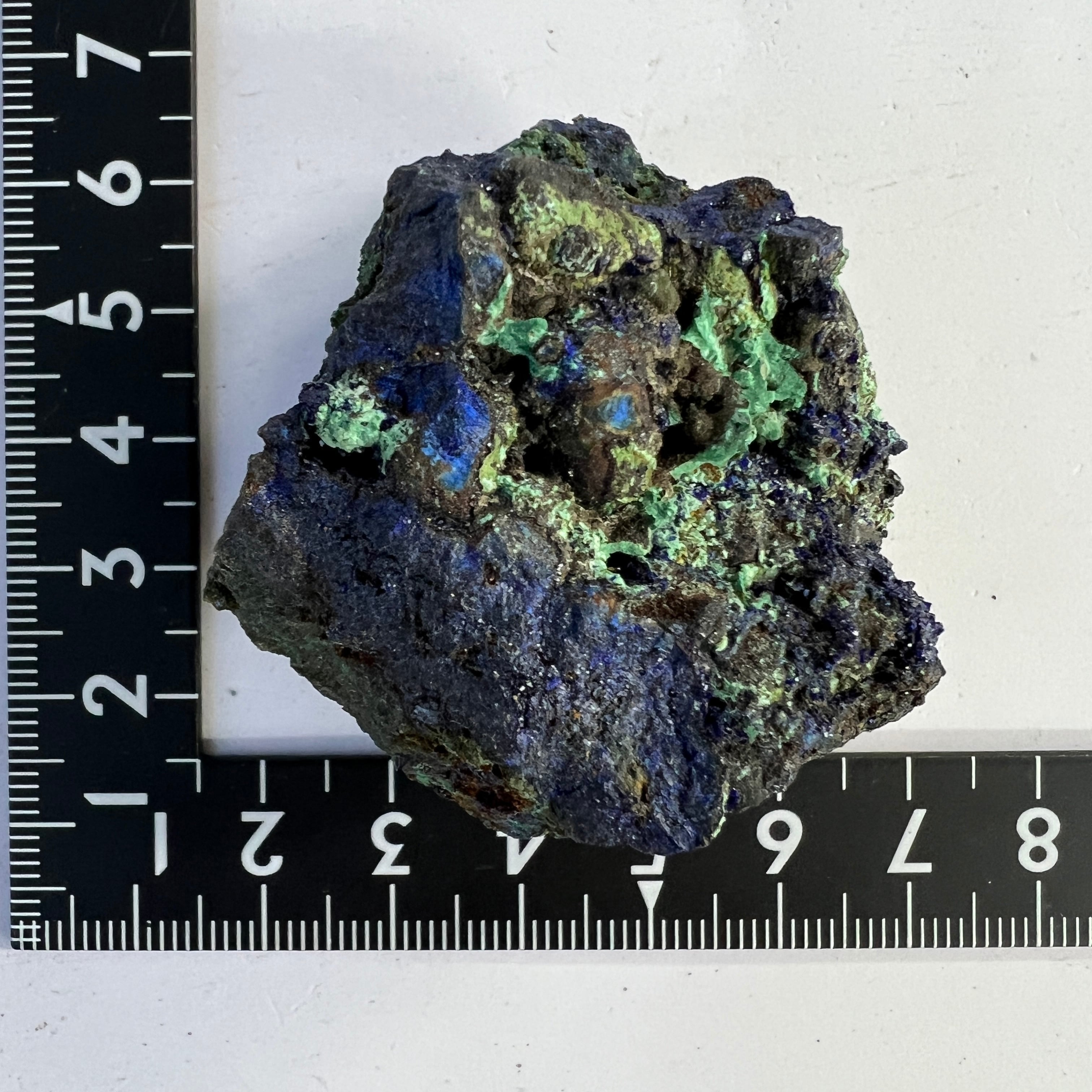 【E22027】マラカイトを伴うアジュライト アジュライト 藍銅鉱 岩絵の具 マラカイト Azurite 天然石 原石 鉱物 パワーストーン