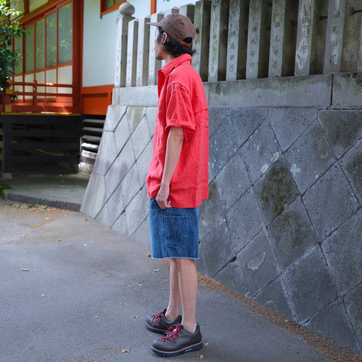 KENNETH FIELD(ケネスフィールド) /FOREST SHORTS selvage DENIM -USED