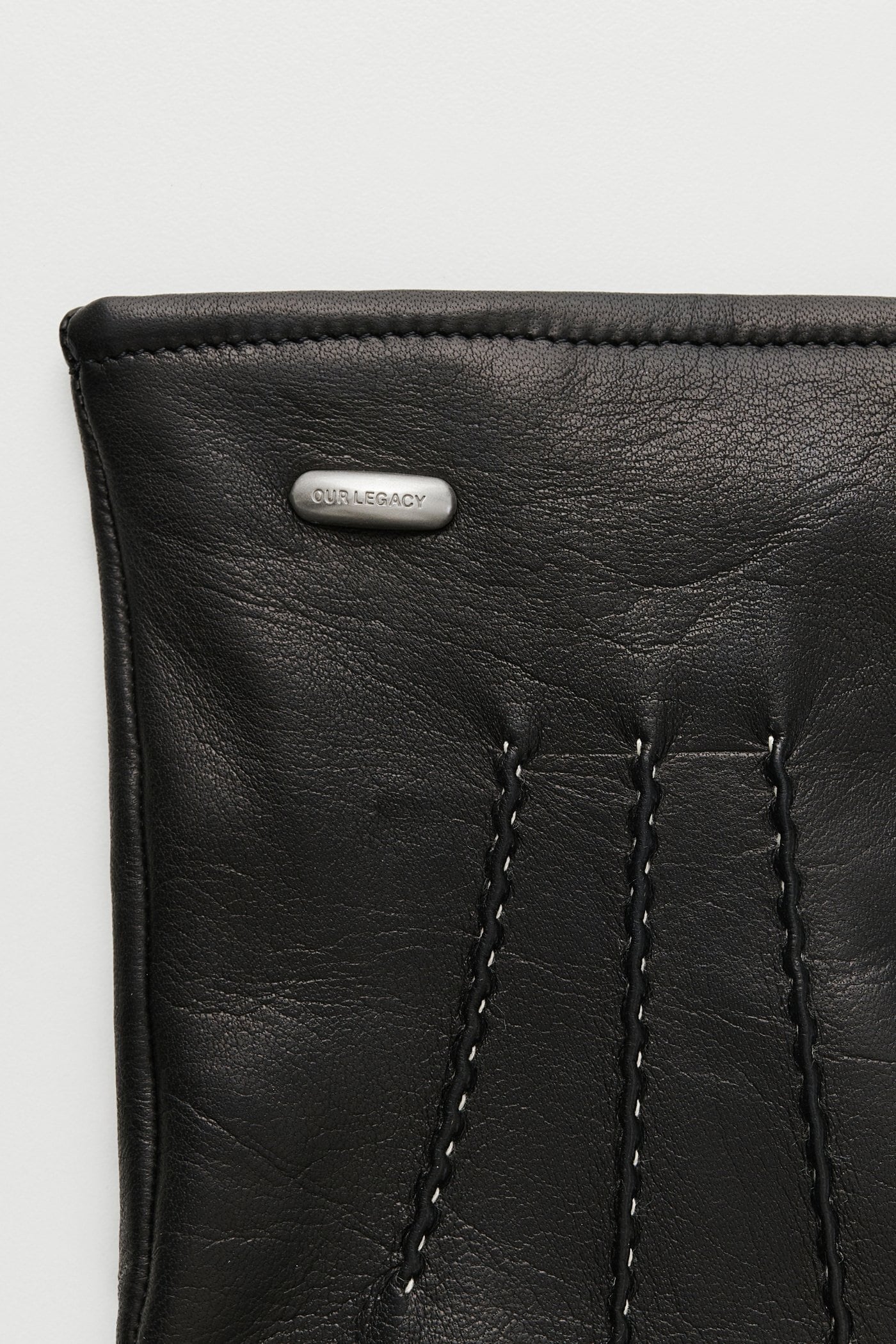 OUR LEGACY HIS GLOVES Black Leather A4248HIB | BEST PACKING