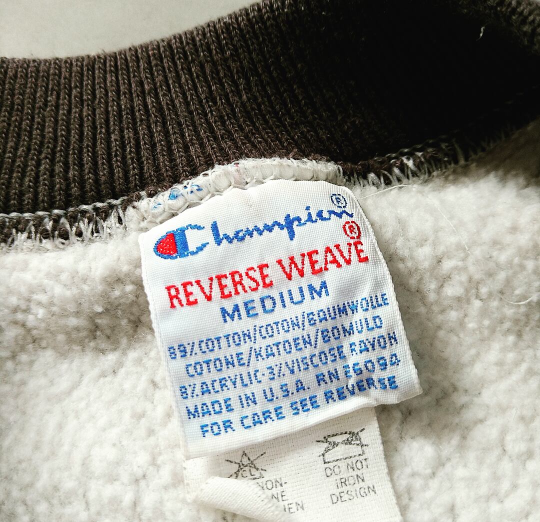 champion R/W script logo ribline sweat｜トップス