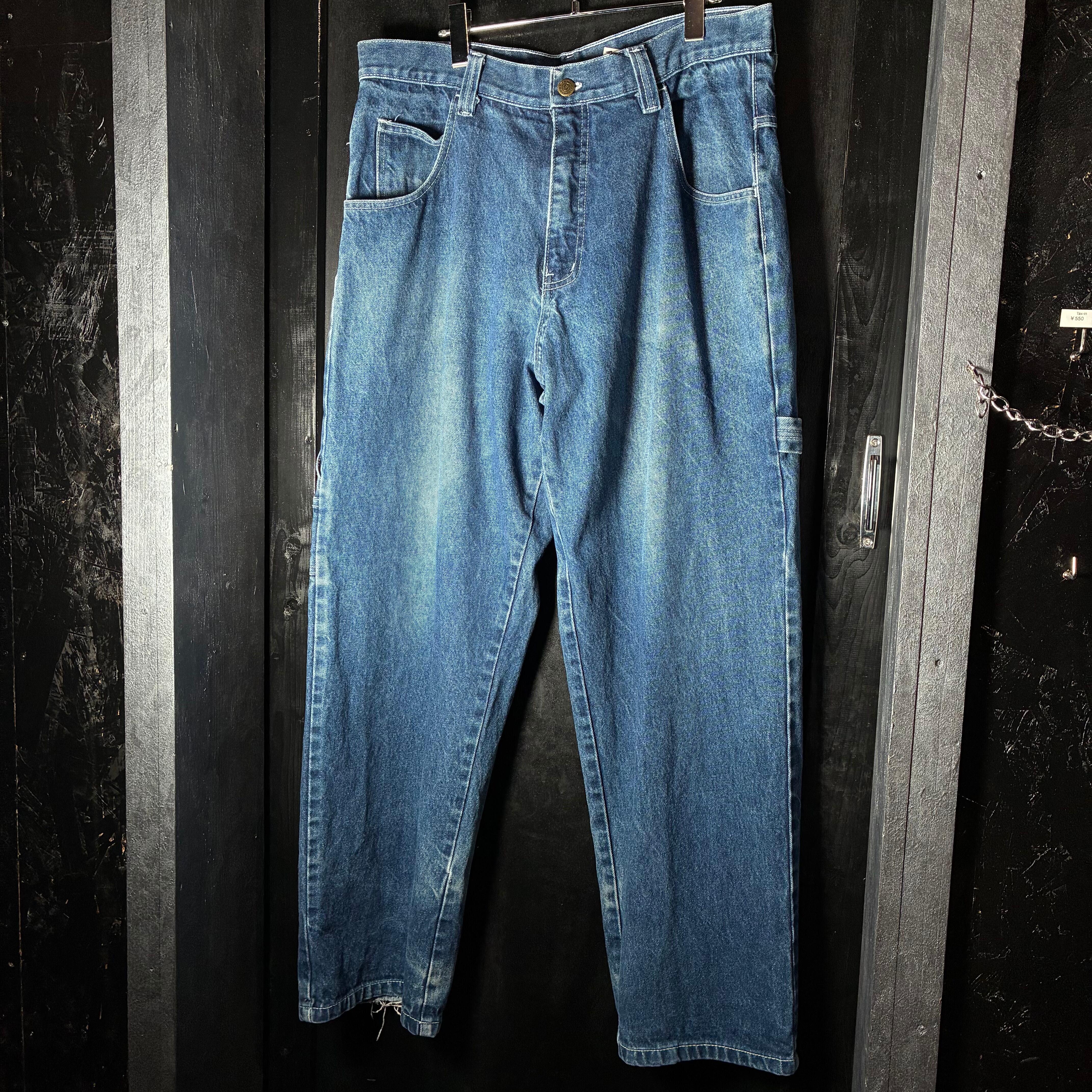 ぐりこphatfarm 極太 デニムカーゴペインターパンツ 90s PHAT FARM 極太ペインターパンツ ファットファーム 濃紺 W36 | 古着屋