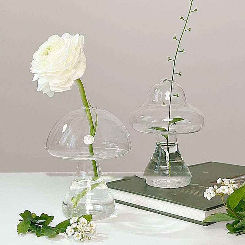 【VASE】キノコ形ガラスベース