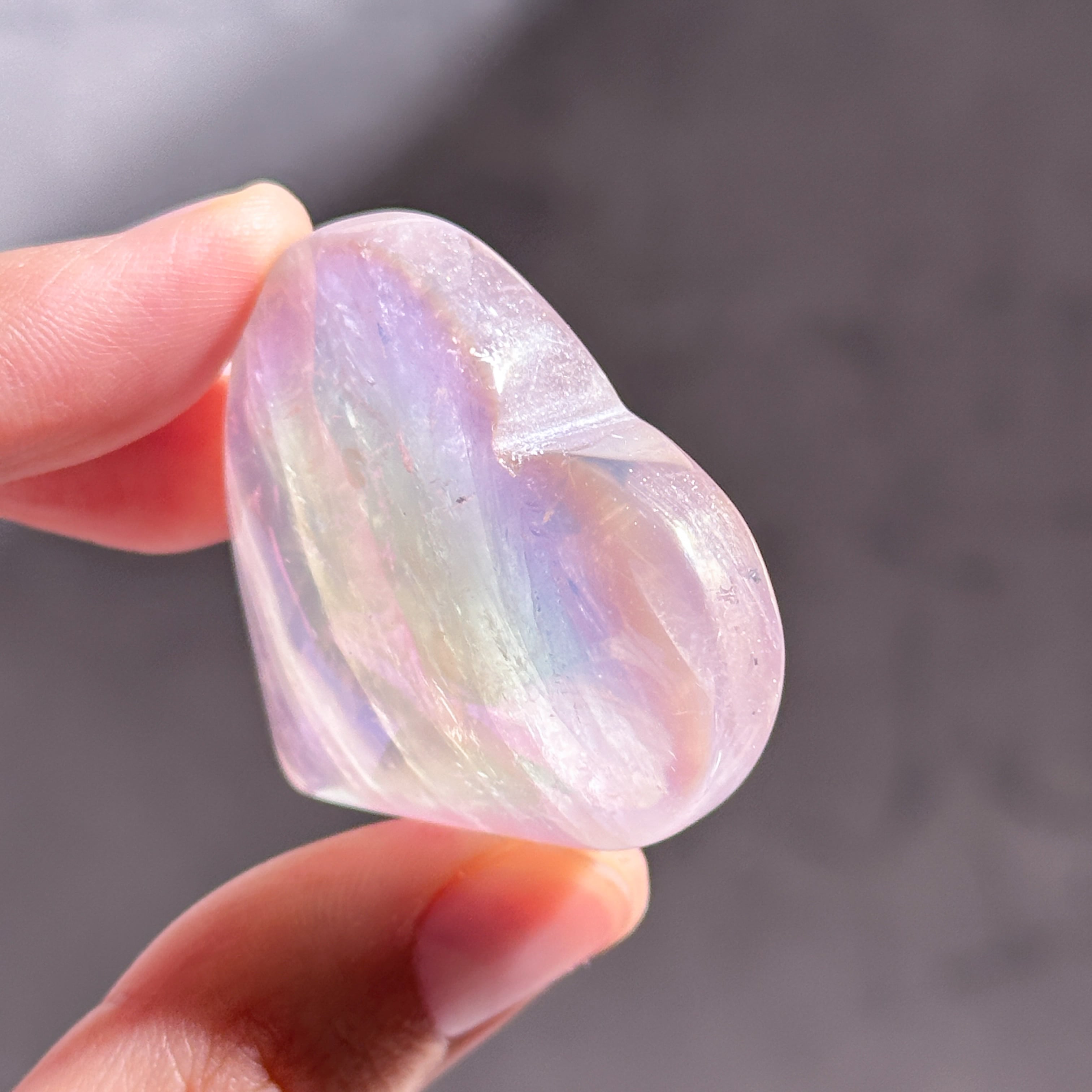 ♡エンジェルオーラローズクォーツ ハート81♡ Angel Aura Rose Quartz