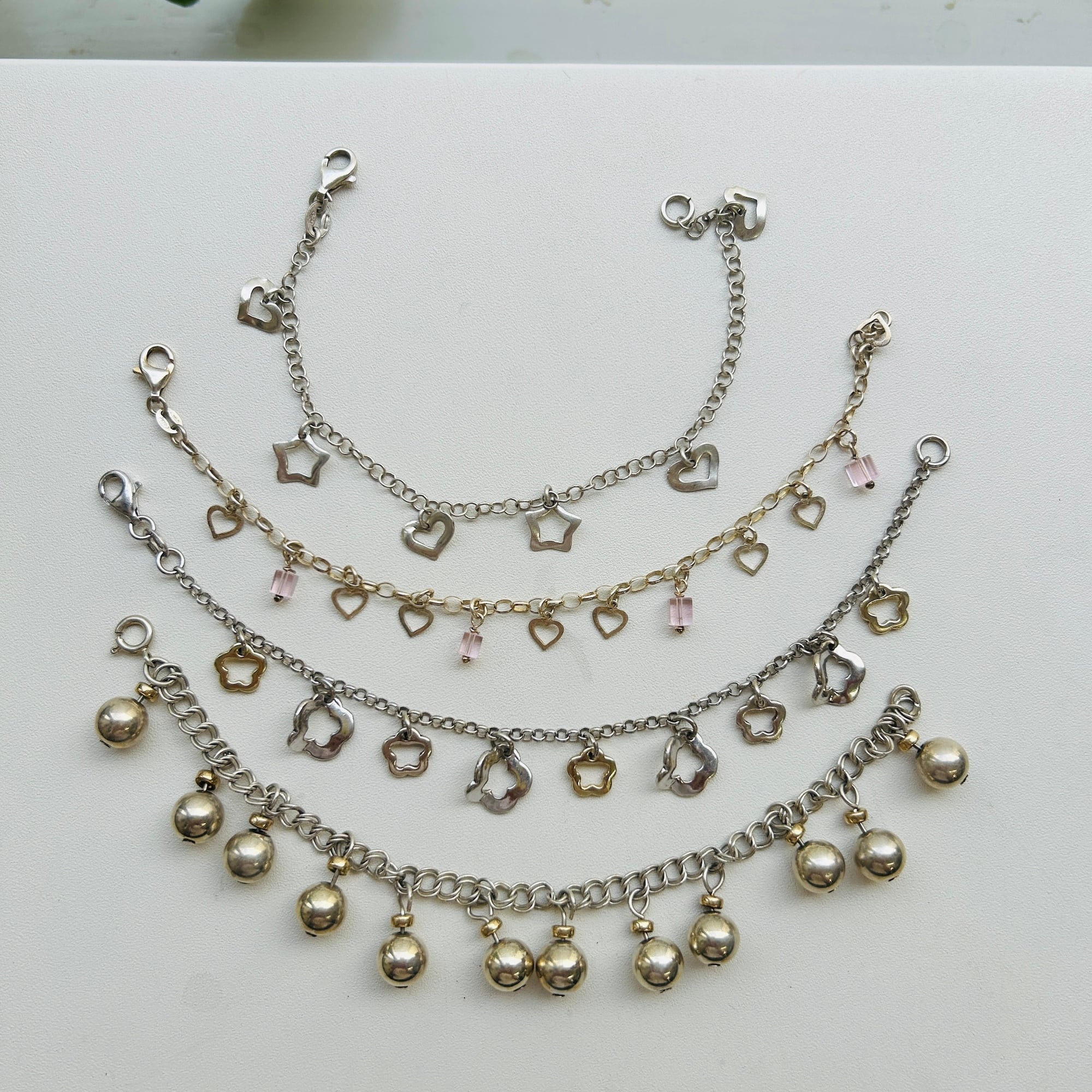 Italyシルバー925 チャームブレスレット（18.5cm） | Milo Antiques