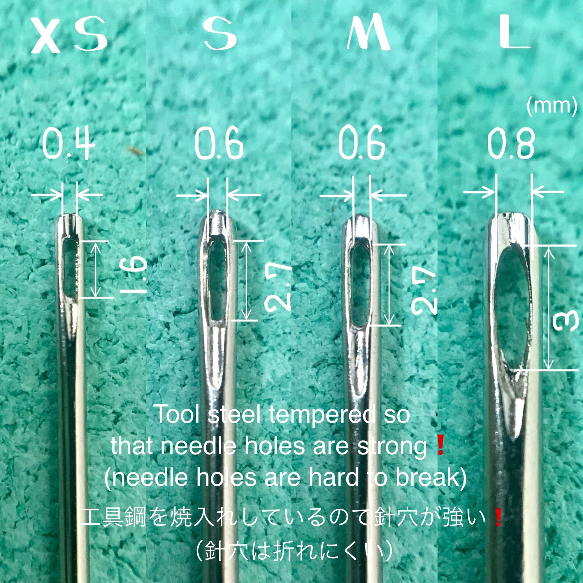 丸針 (L/ 極太) 5本入り ⌀1.35mm×65mm (レザークラフト専用