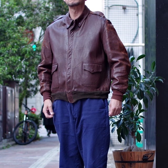 1940s USAAF Type A-2 Leather Flight Jacket Goat Skin / ヴィンテージ A2 フライト ジャケット ゴートスキン
