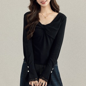 twist lace elegant drape tops m1260