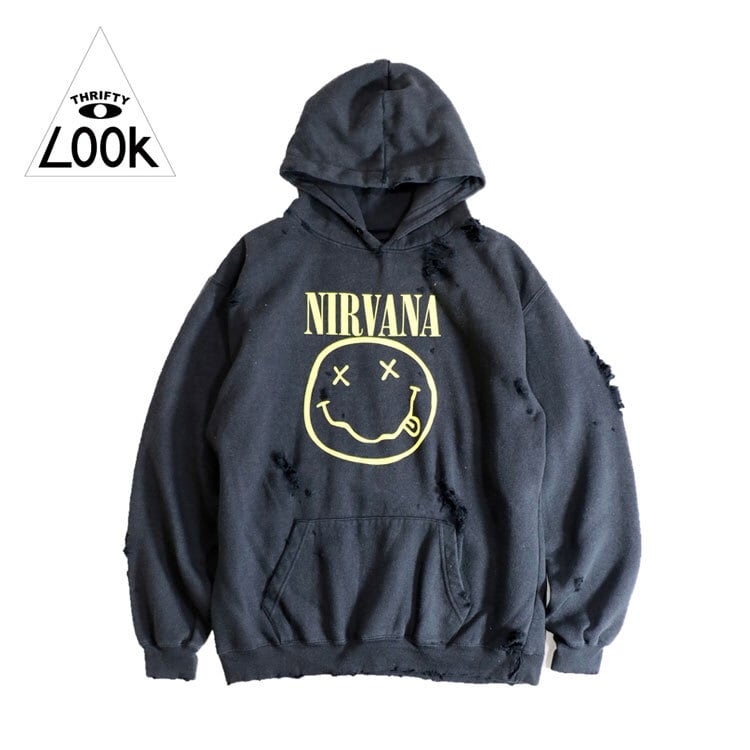 THRIFTSHOP スリフトショップ WORN-OUT BAND HOODIE ダメージ