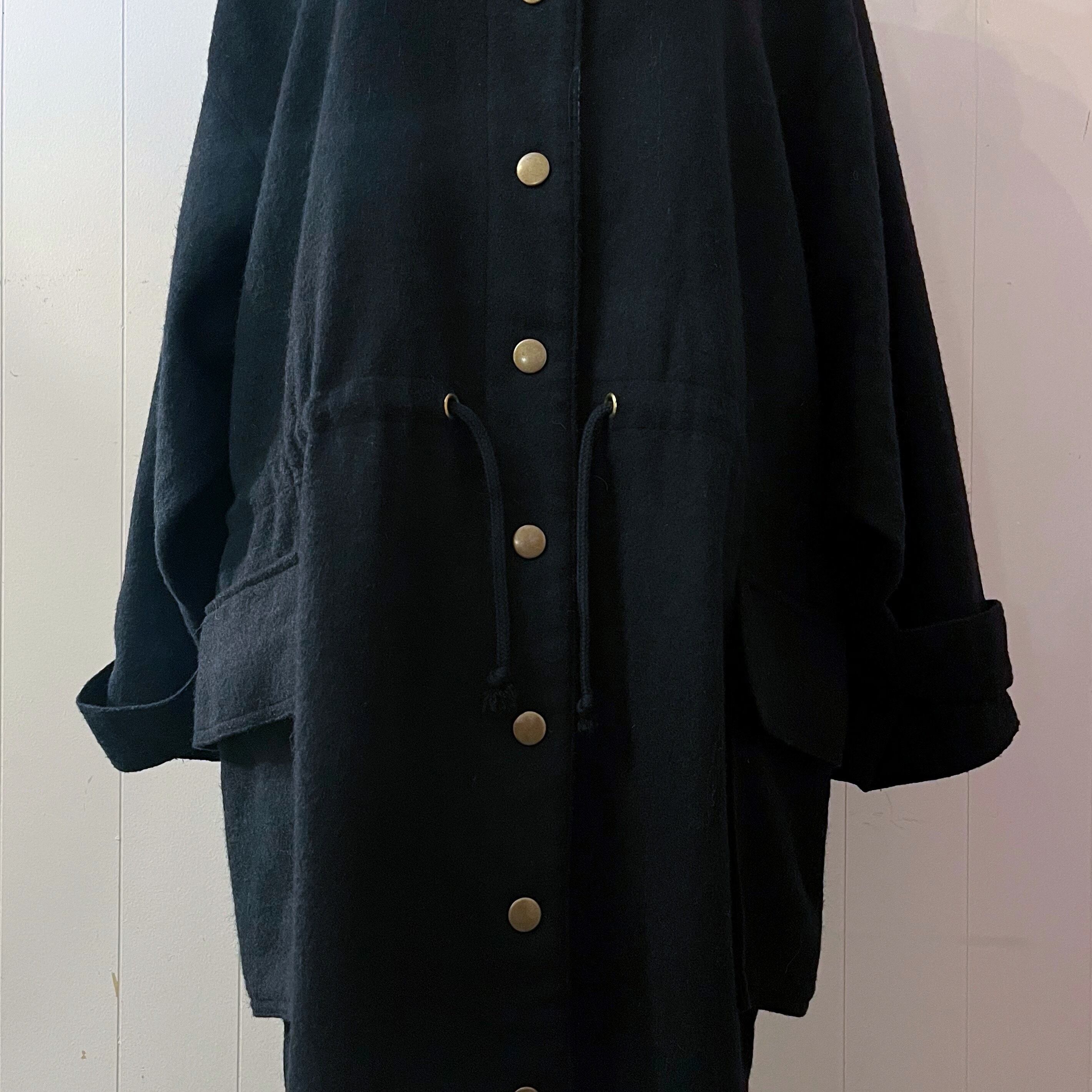 black beige check hoodie coat