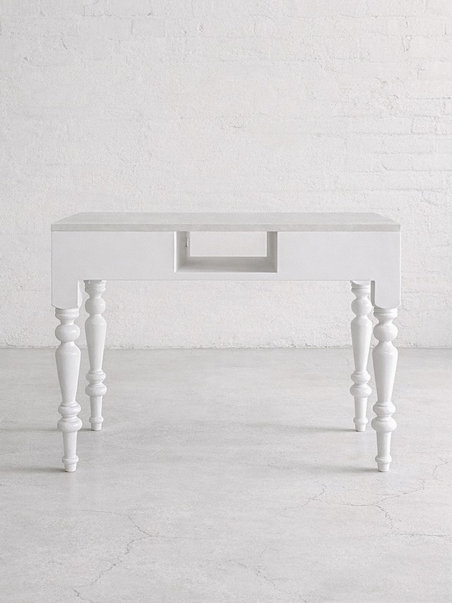 引出し付きネイルテーブル大理石900 (アンティーク調ネイルデスク) W920×D450 かわいいドレッサー