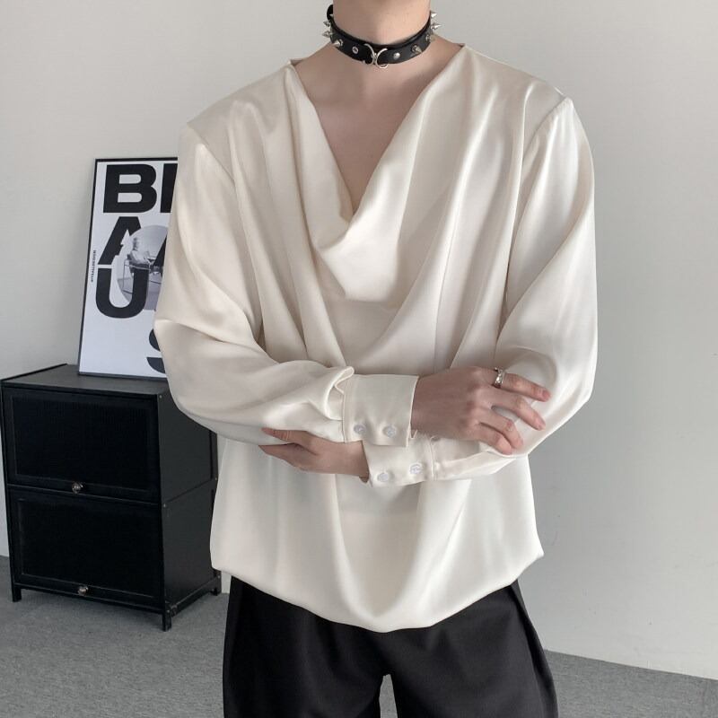 ドレープネックサテンプルオーバー 1color MTO0413