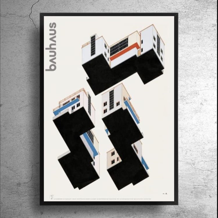 入手困難！ドイツ建築『BAUHAUS バウハウス』展覧会デザインポスター！アート 通販