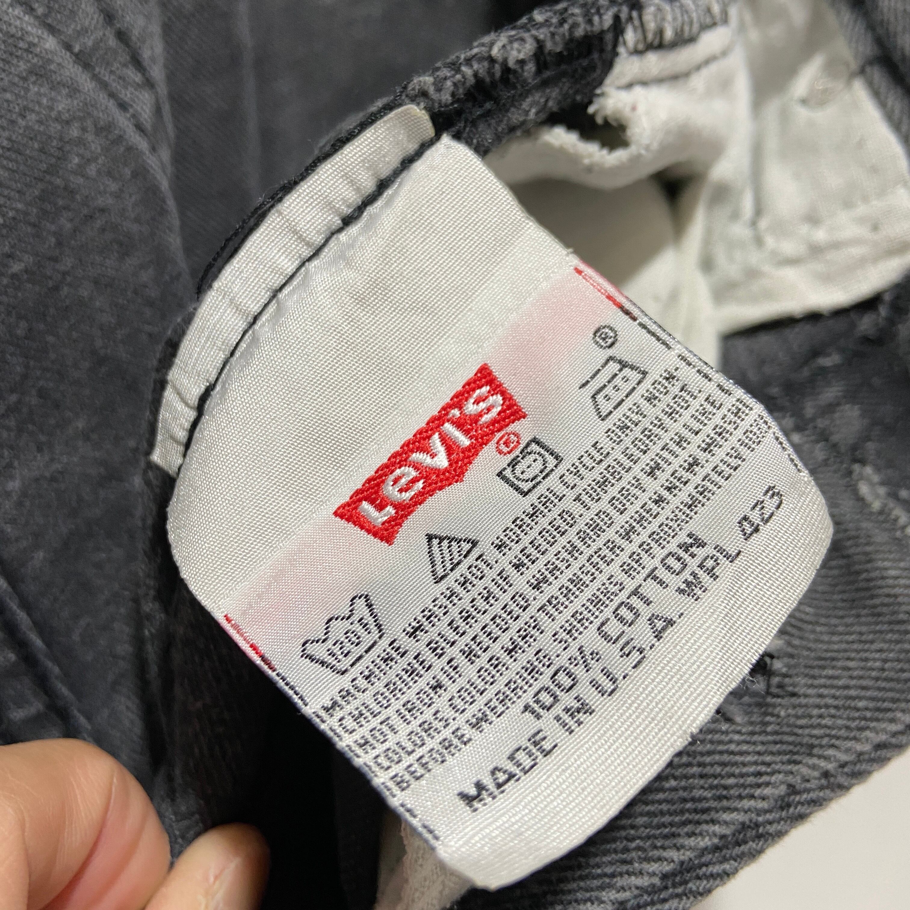 送料無料』90s Levi's 先染め 501 ブラックデニムパンツ USA製 W32