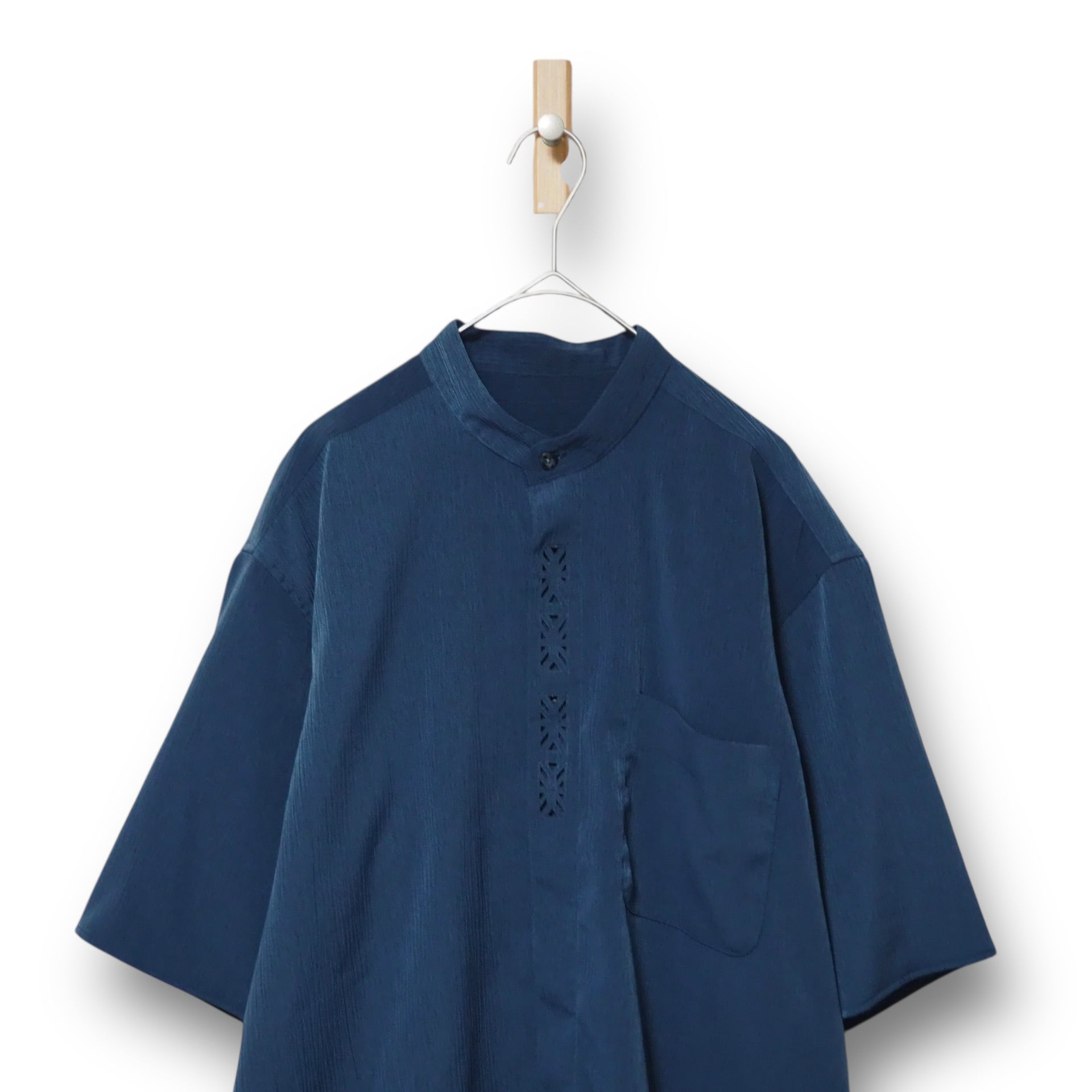 【VINTAGE】半袖バンドカラーシャツ