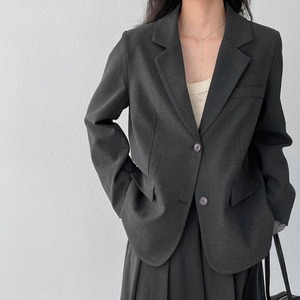 sheer-sleeve tailored jacket　J00455