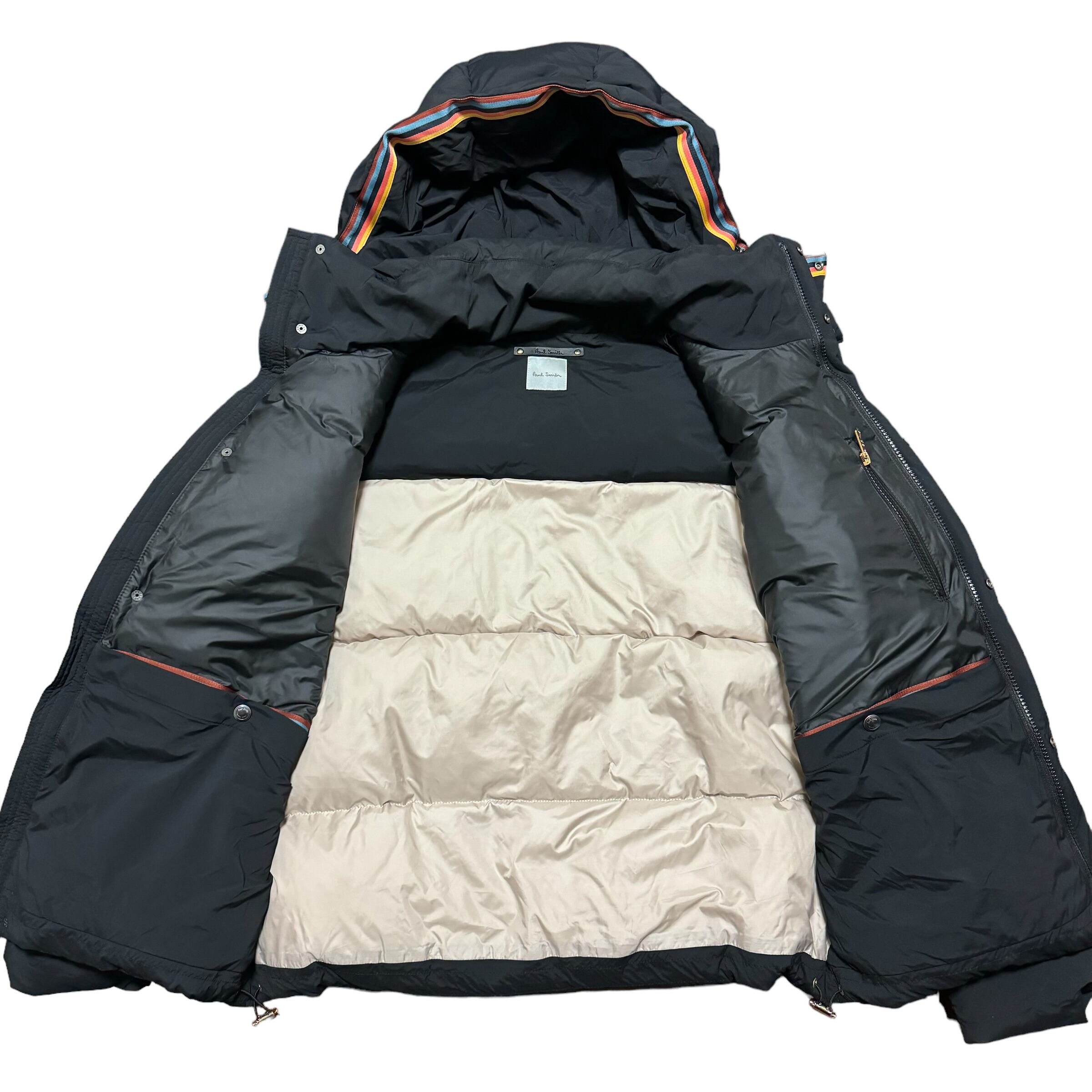 Paul Smith ポールスミス ダウンジャケット マルチストライプ ブラック  