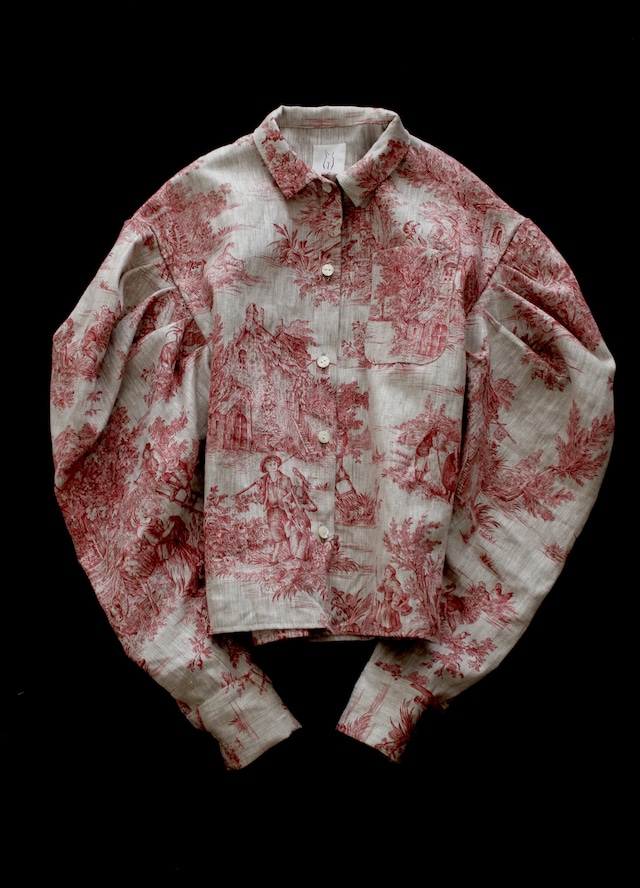 Re; project / “RED” 1980s Toile De Jouy Blouse