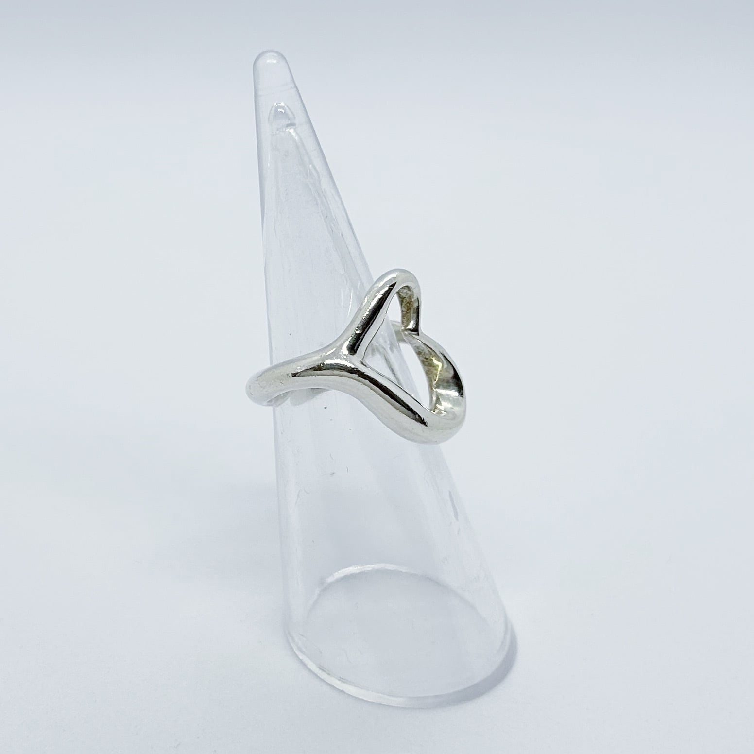 TR5655】Tiffany&Co. open heart ring(large)/silver925/ティファニー