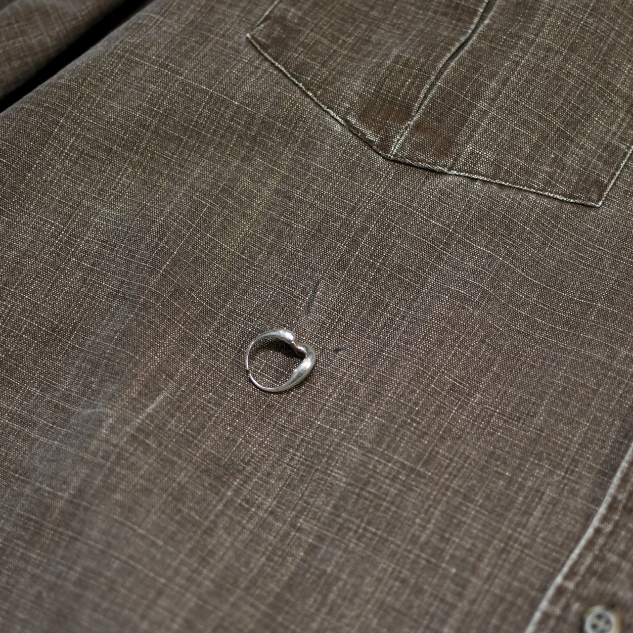 LL Bean cotton canvas convertible sleeve shirt